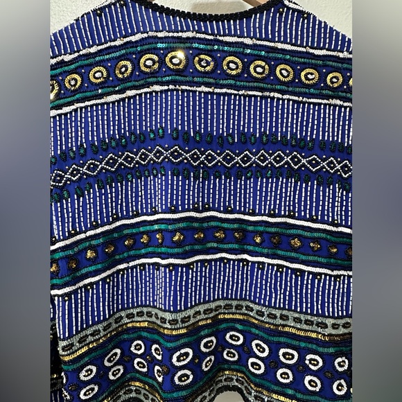 Niteline By Della‎ Roufogali Sequin Beaded Blazer 8 - Picture 5 of 7